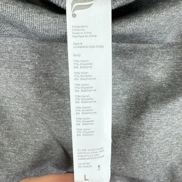 Fabletics Gray Heather Mosaic High Waisted Skinny Athletic Leggings Size L - Picture 6 of 7